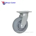 4/5/6/8 Inch Heavy-Duty Gray TPR Caster Trolley Wheel